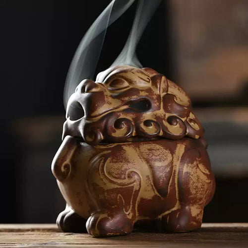 Cast Iron Suanni Incense Burner