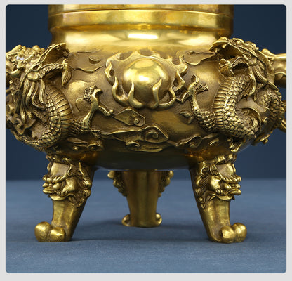 Antique Style Nine-Dragon Incense Burner