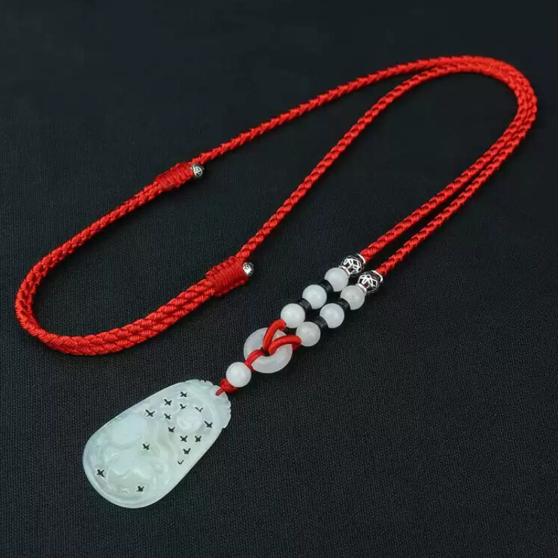 Hetian Seed White Jade Shunxin Shunyi Rope Chain