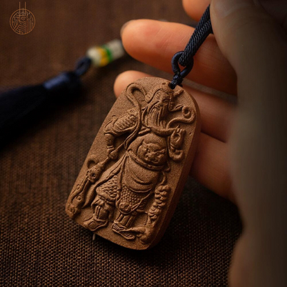 Handmade Scented necklace of Guan Gong with a sword