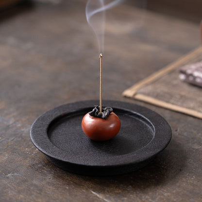 Abundant Joy Incense Holder - Persimmon Tea Pet Ornament"