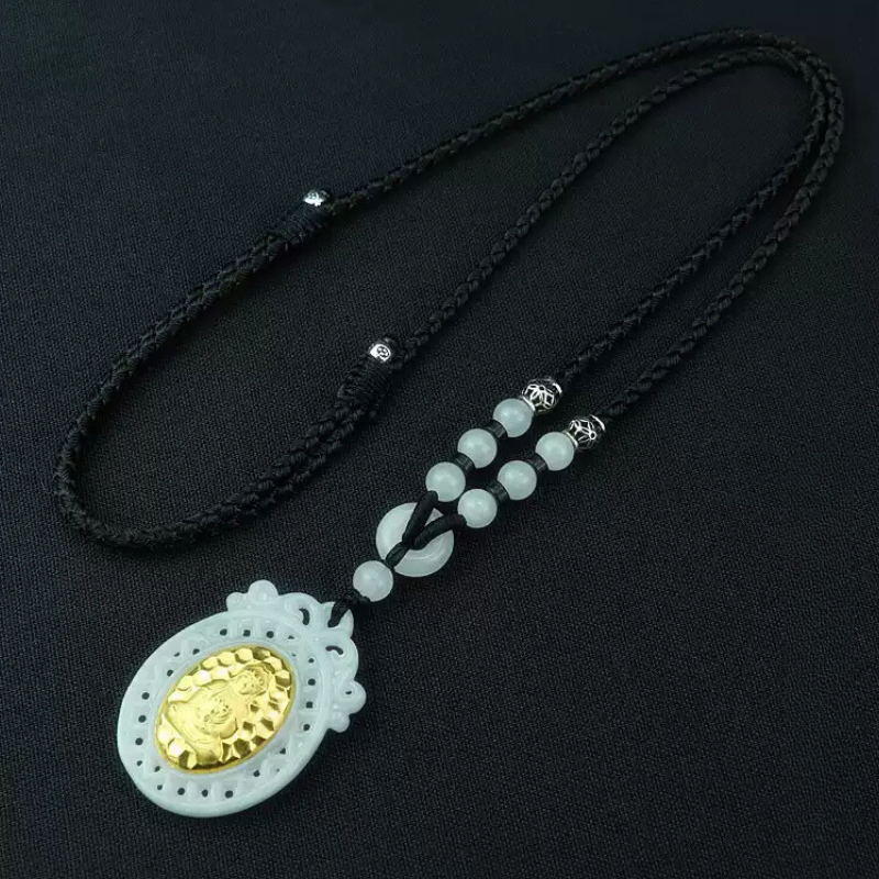 Hetian Seed White Jade Shunxin Shunyi Rope Chain