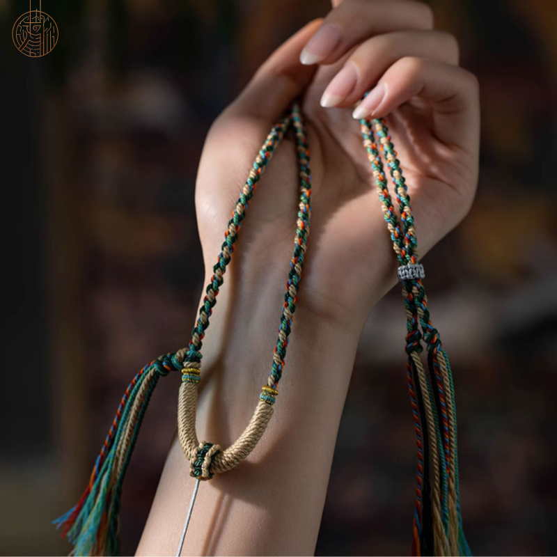 Tibetan ethnic style hand-rubbed cotton rope braided Rope Chain